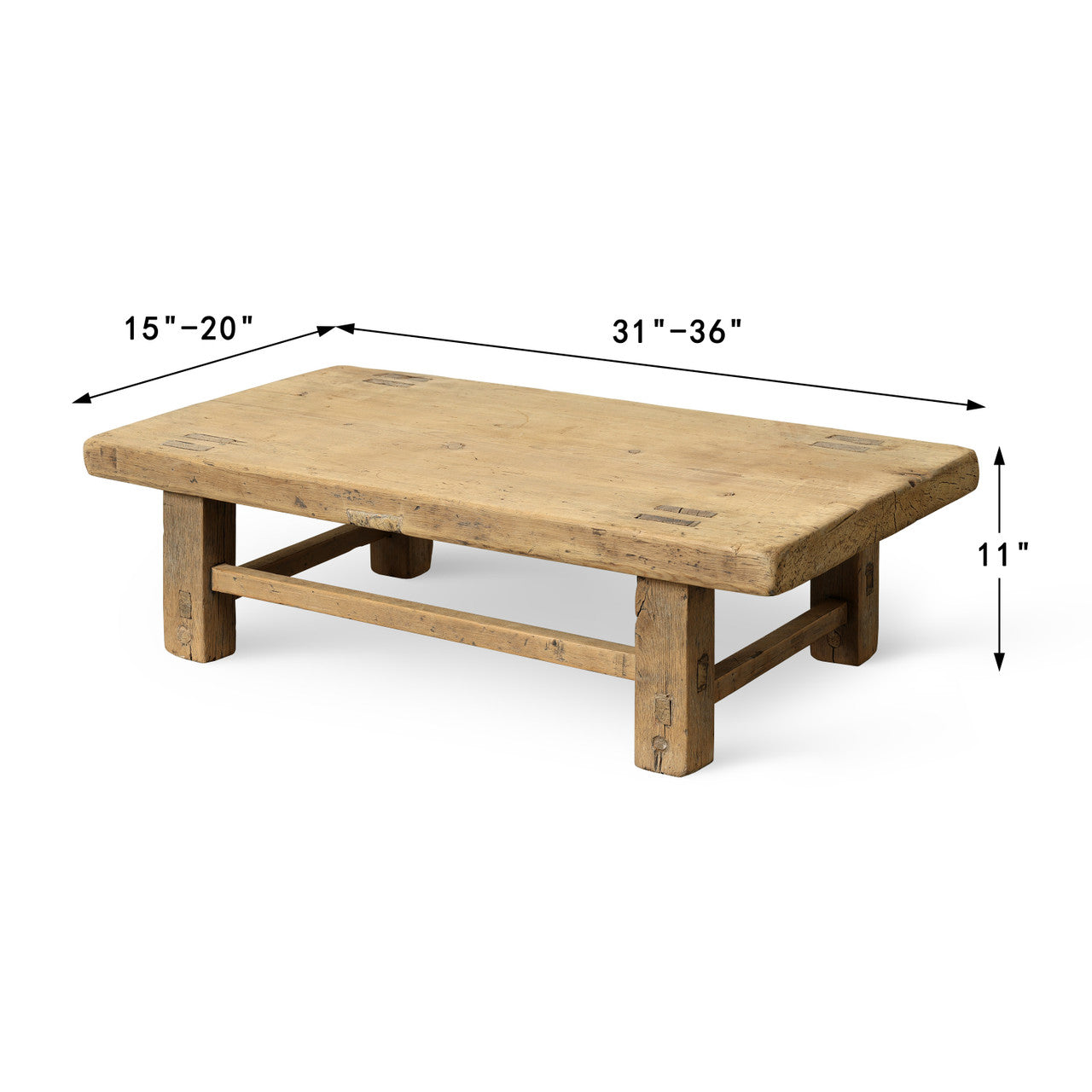 Approx. 30" Wide 13-16 Inches Deep 10" Tall Vintage Bed Tray Table Weathered Natural(size and co image