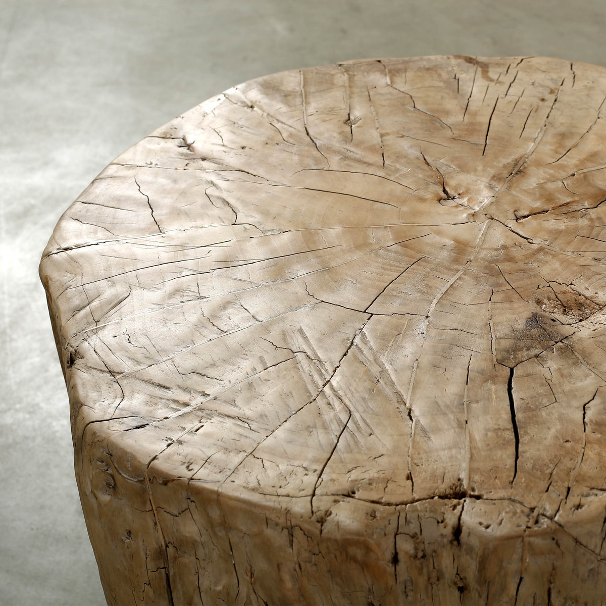 Approx. 24 Inches Live Edge Vintage Rustic Side Table Weathered Natural