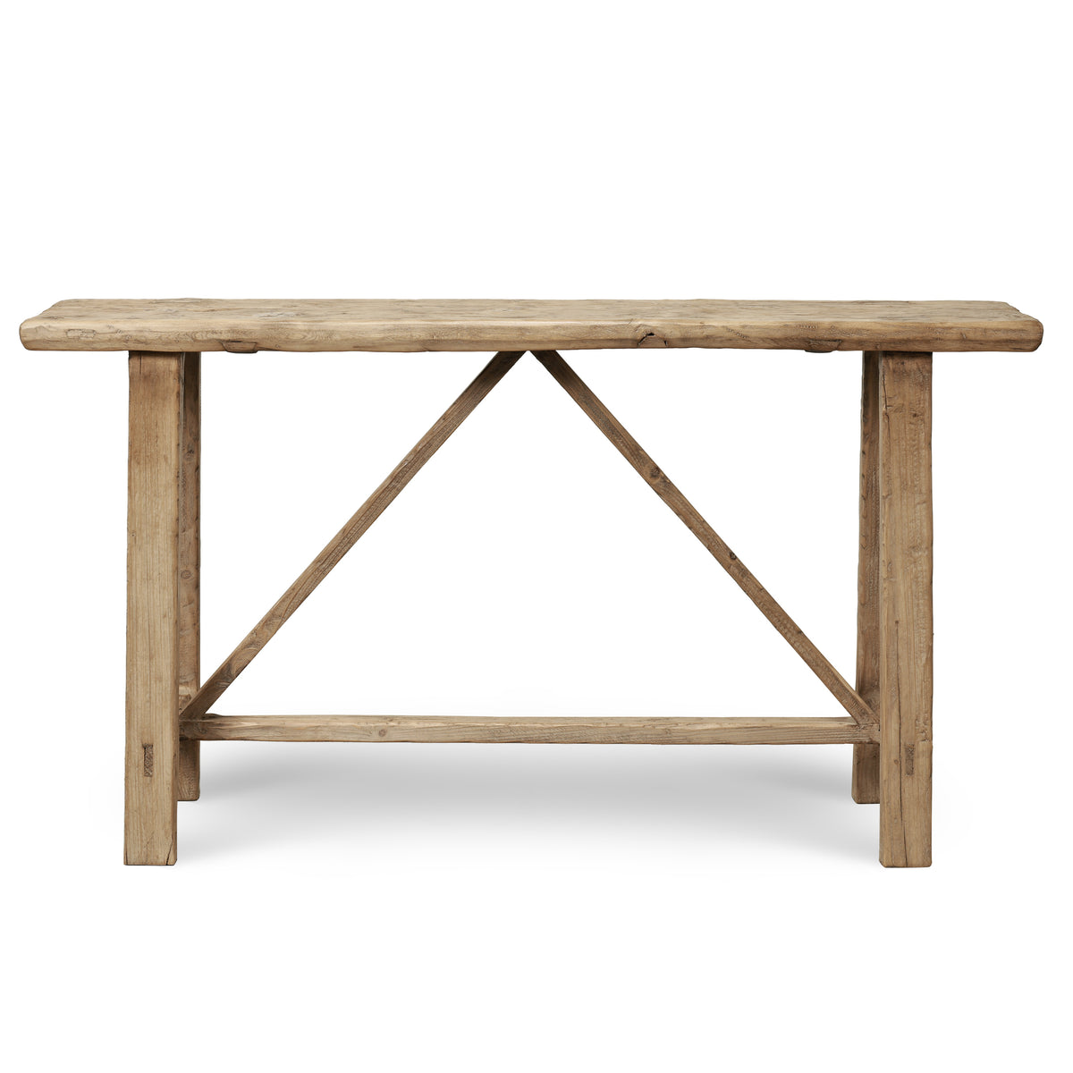 Vintage Console Table Weathered Natural 57.5" x 11.8" x 31.5"H