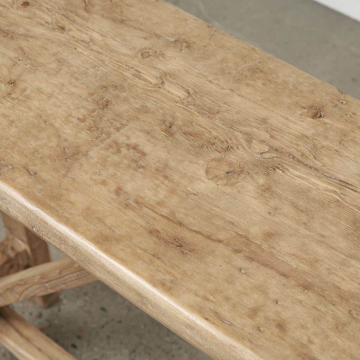 Vintage Console Table Weathered Natural 57.5" x 11.8" x 31.5"H