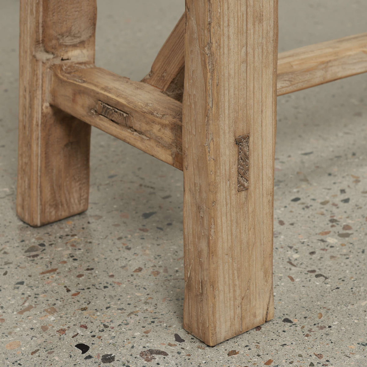 Vintage Console Table Weathered Natural 57.5" x 11.8" x 31.5"H