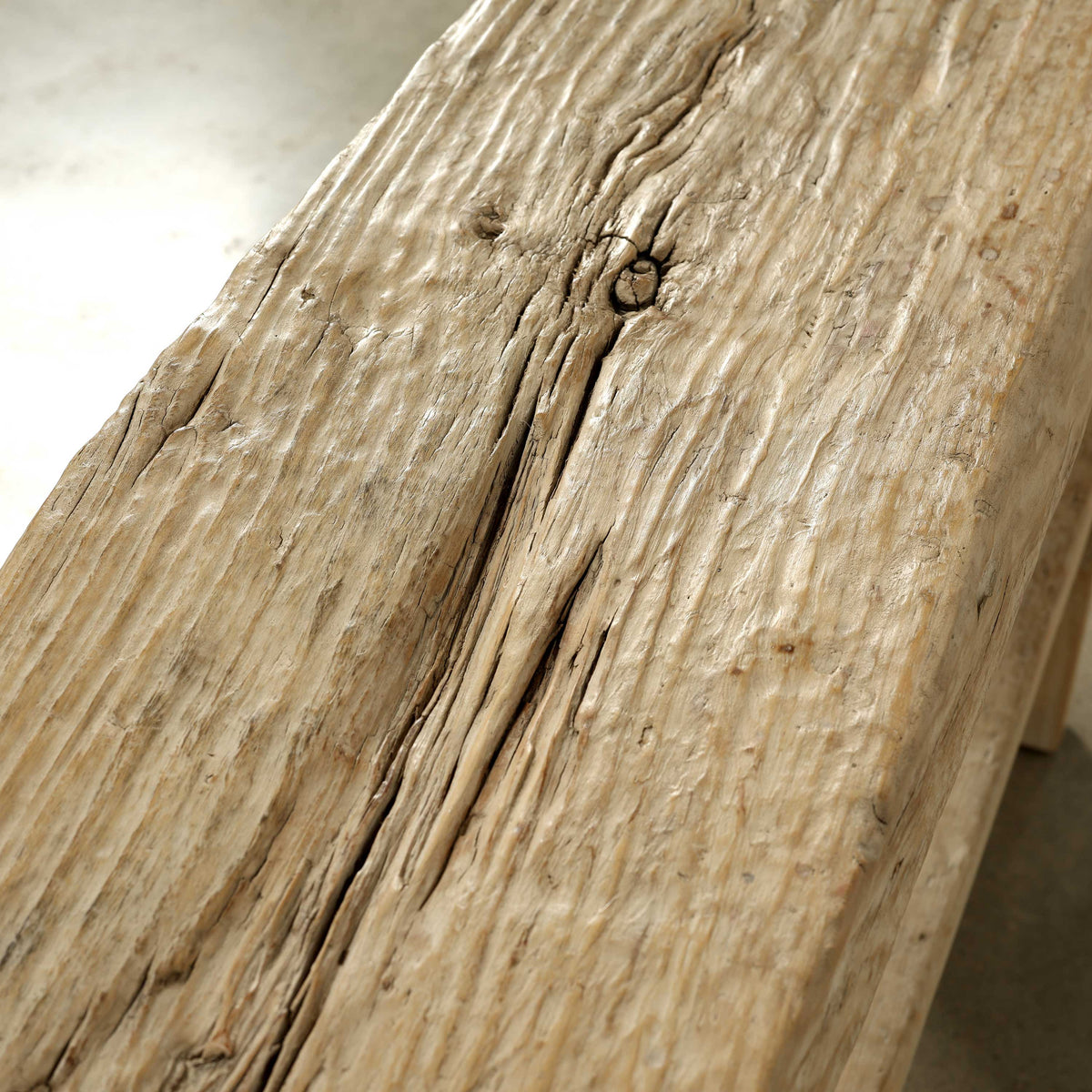 Vintage Console 74" Wide with Tapered Leg Weathered Natural