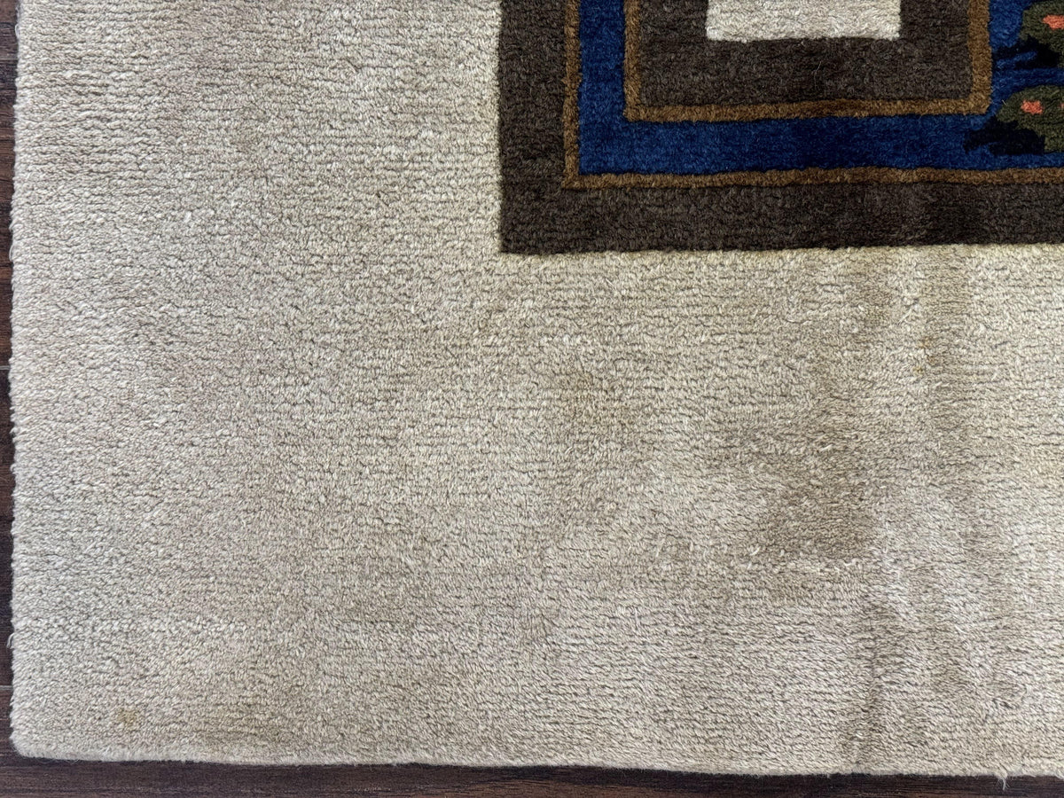 South American Rug 6x7, Unique Native American Design, Ivory, Ecuador Rug, Handmade Wool - Jewel Rugs, view 9