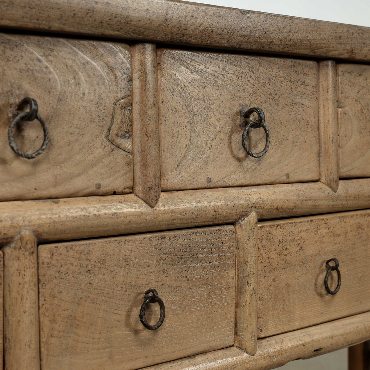 Approx. 70 Inches Long Vintage Sideboard with 9 Drawers Weathered Natural