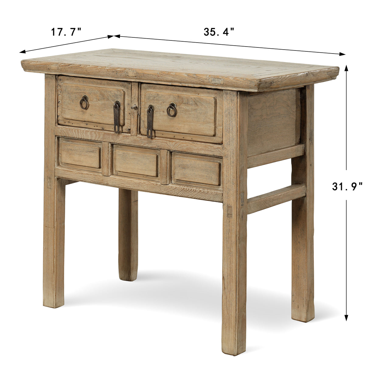 Vintage Entry Table with Three Drawers 35x18x32H