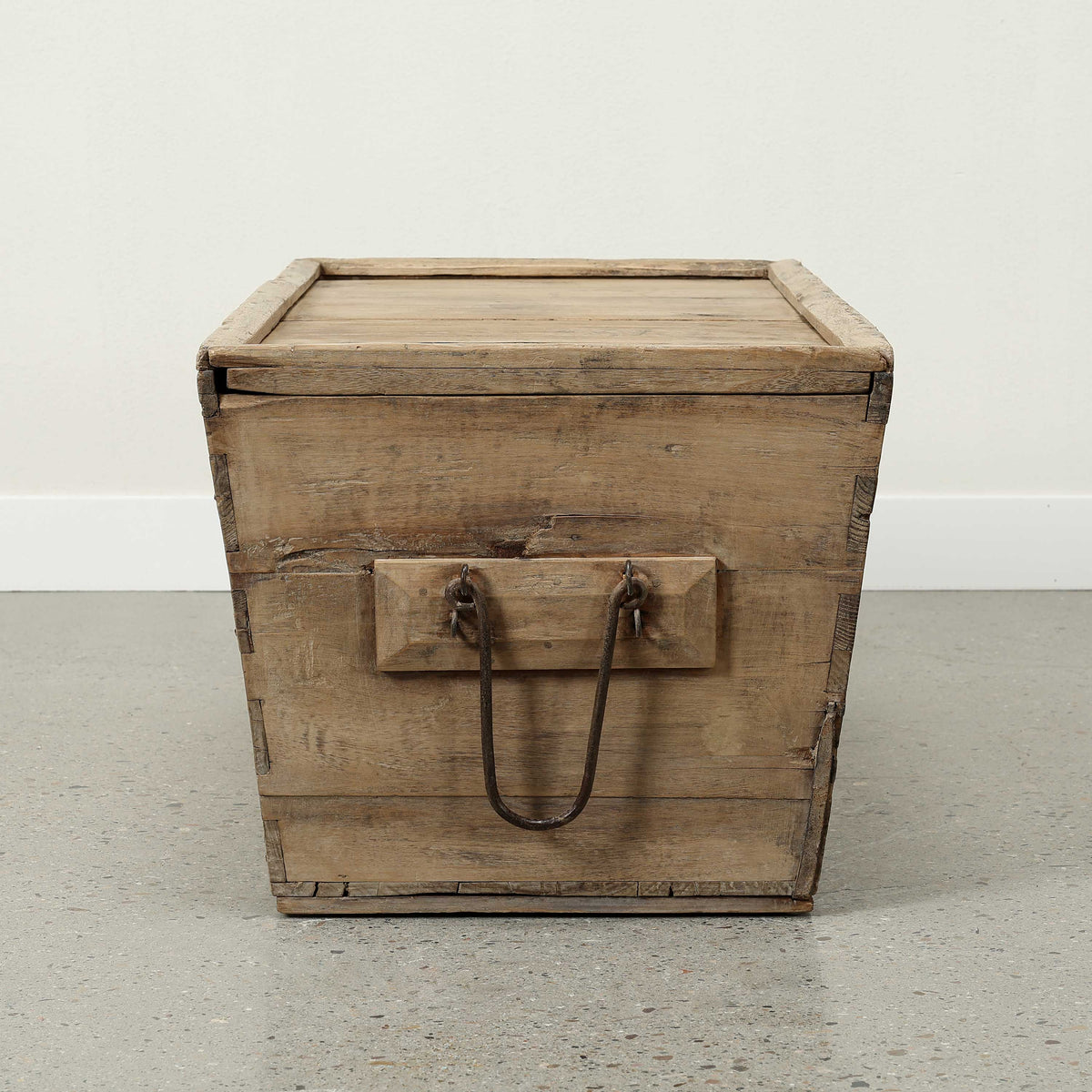 Vintage Storage Trunk Coffee Table with Iron Stapples 42"W 21"D