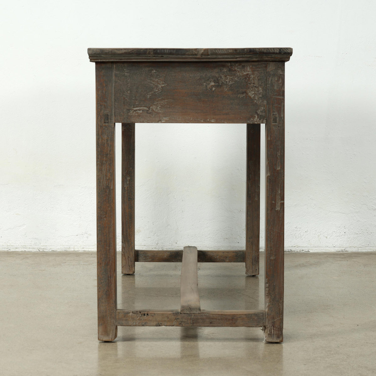 Vintage Counter Table 48"W 22"D Distressed Black