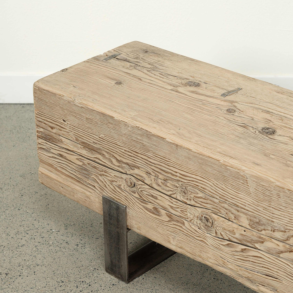 Approx 85 Inches Long 14 Inches Deep Vintage Timber Block Bench