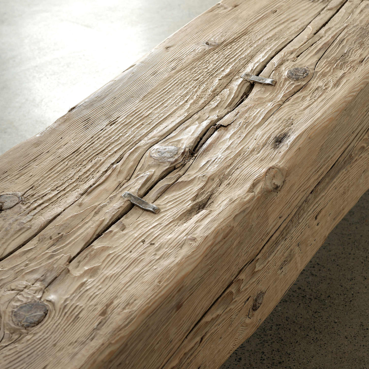 Approx 85 Inches Long 14 Inches Deep Vintage Timber Block Bench