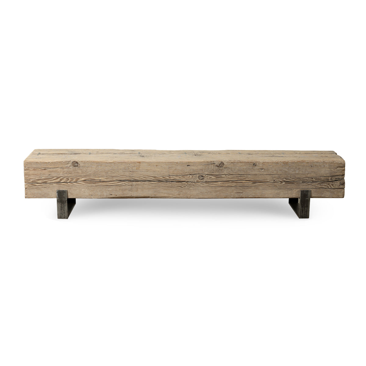 Approx 84 Inches Long 14 Inches Deep Vintage Timber Block Bench