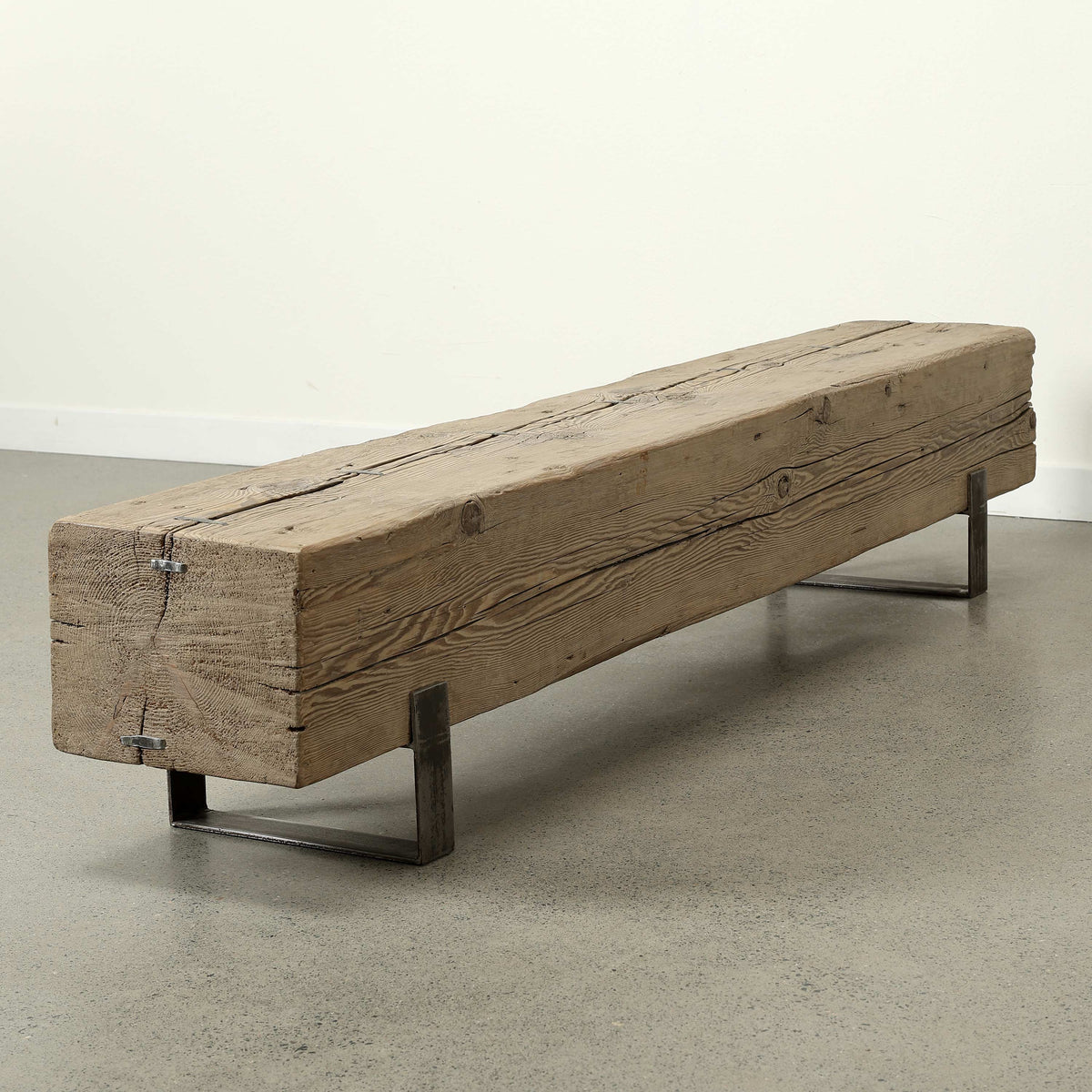 Approx 84 Inches Long 14 Inches Deep Vintage Timber Block Bench