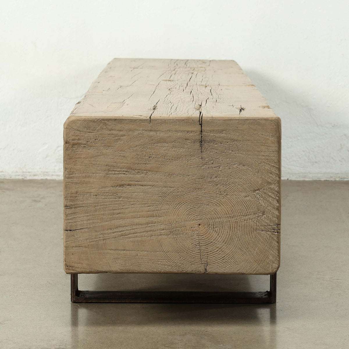 Approx 72-78 Inches Long 14-16 Inches Deep Vintage Timber Block Bench