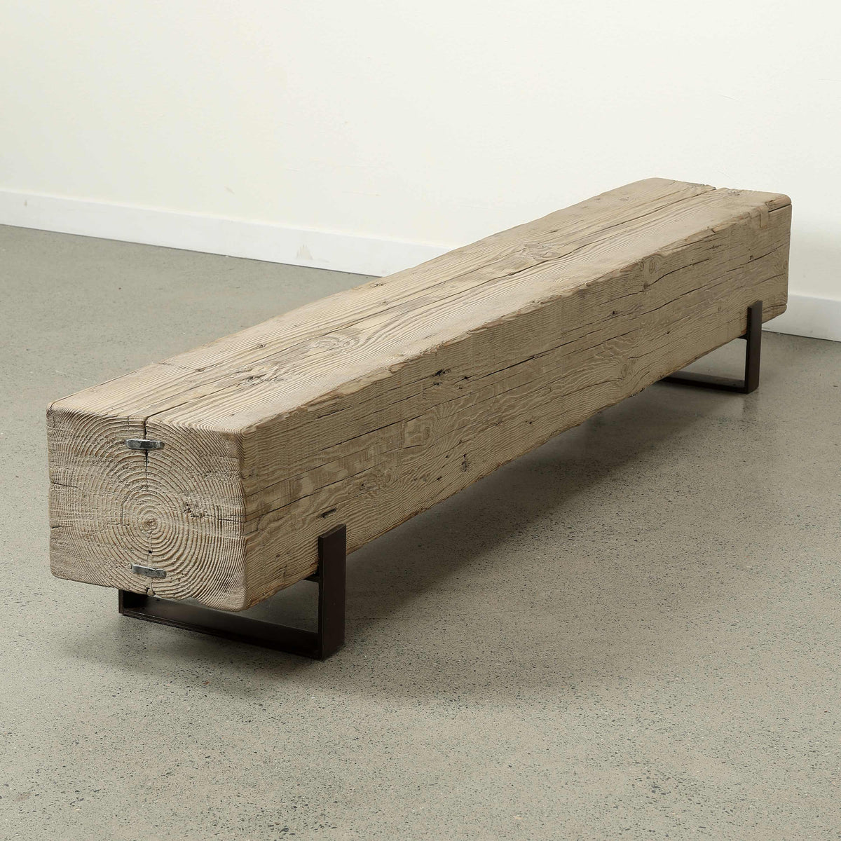 Approx 84-90 Inches Long 13-16 Inches Deep Vintage Timber Block Bench