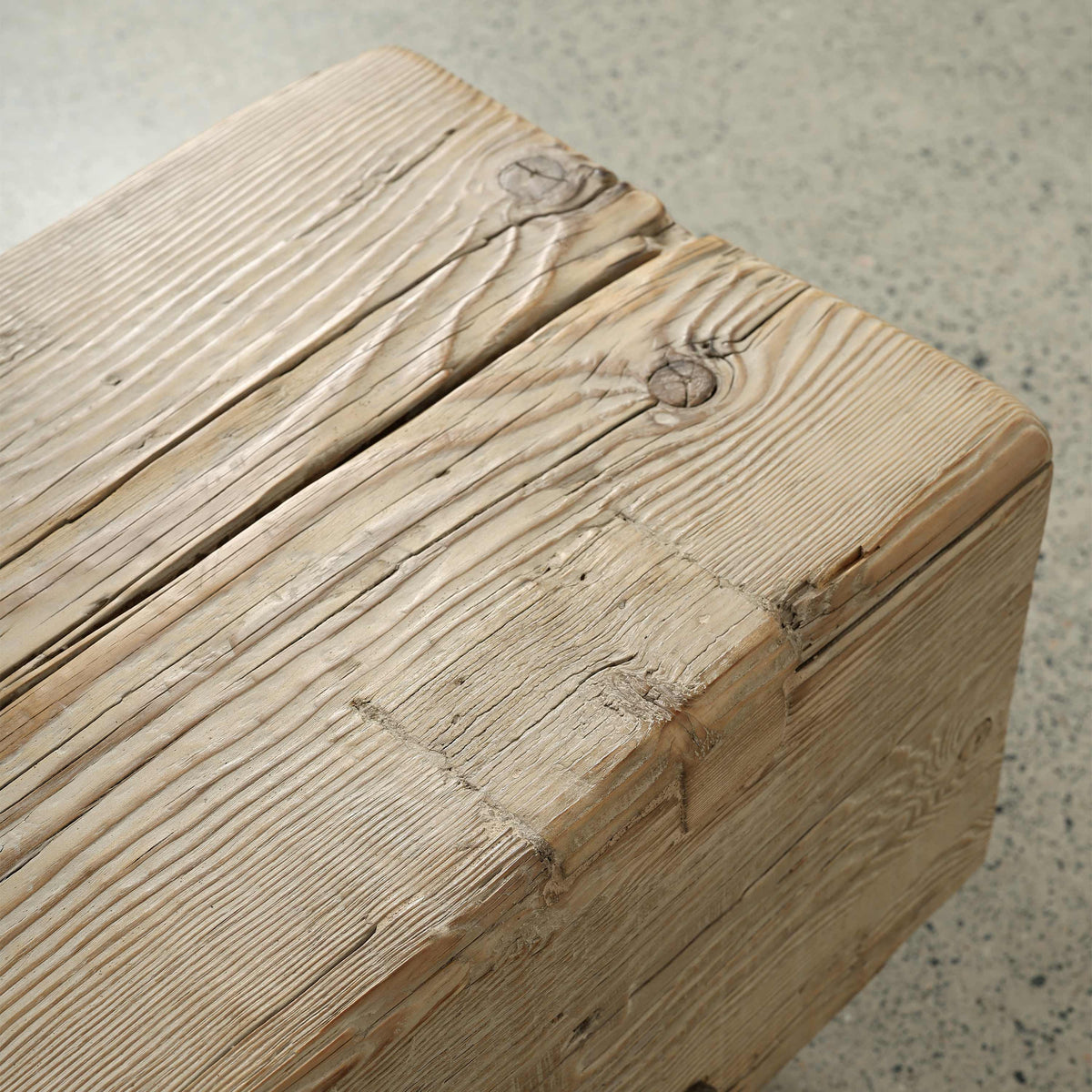 Approx 84-90 Inches Long 13-16 Inches Deep Vintage Timber Block Bench