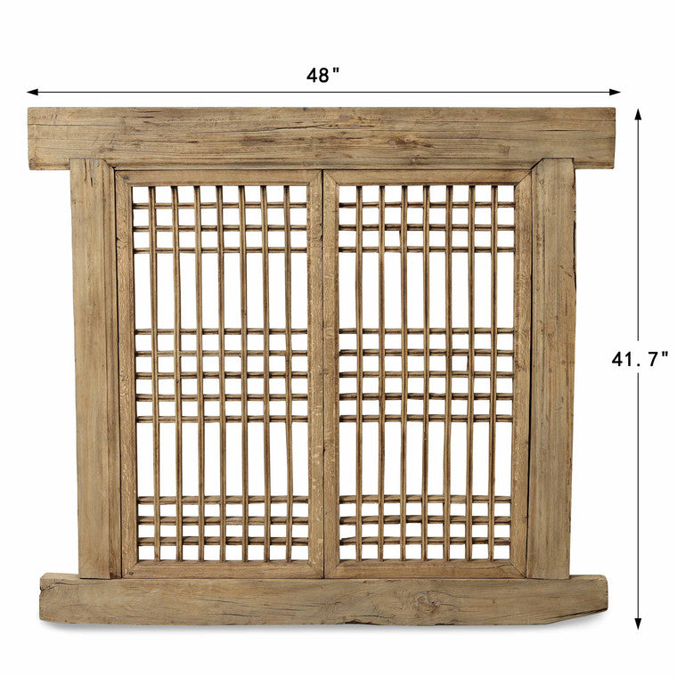 Vintage Wooden Lattice Wall Panel 49.2 W x 43.3 H image 3