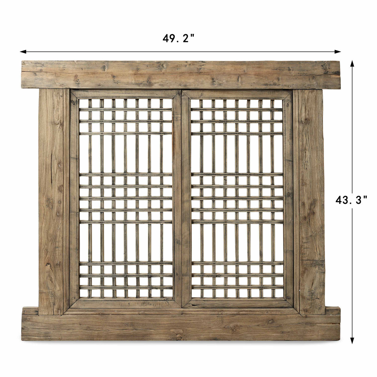 Vintage Wooden Lattice Wall Panel 49.2 W x 43.3 H