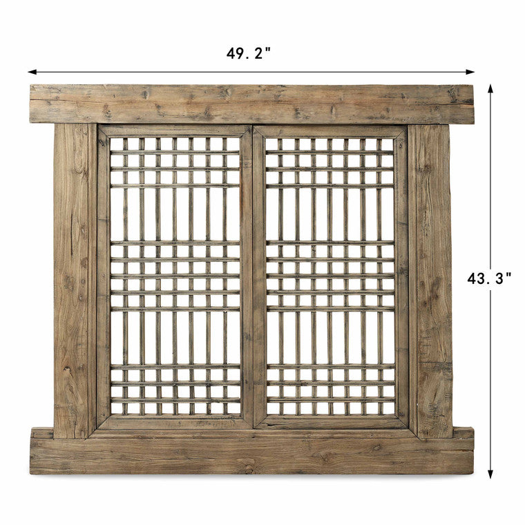 Vintage Wooden Lattice Wall Panel 49.2 W x 43.3 H image 3