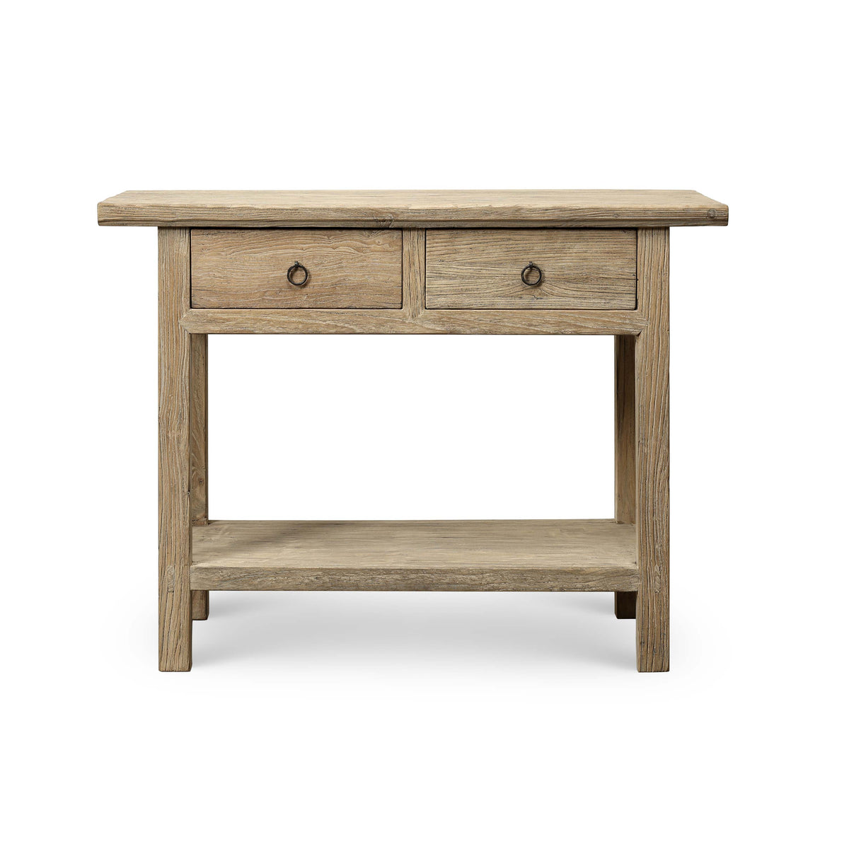 Approx 43" Wide Console with Two Drawers Weathered Natural
