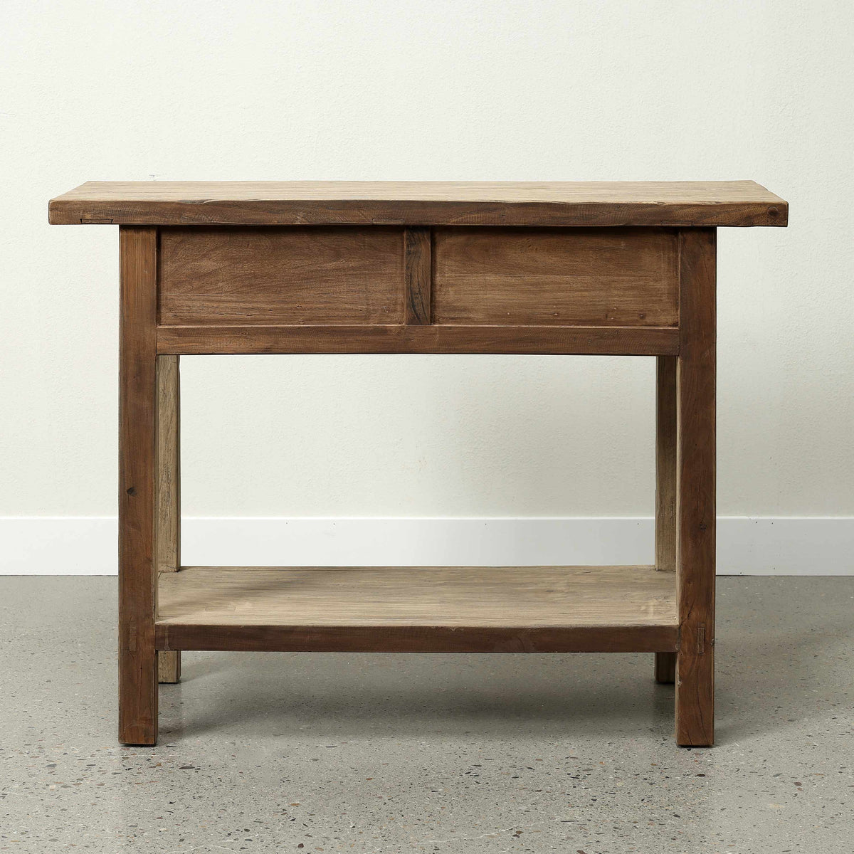 Approx 43" Wide Console with Two Drawers Weathered Natural