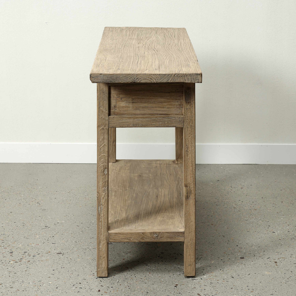 Approx 43" Wide Console with Two Drawers Weathered Natural