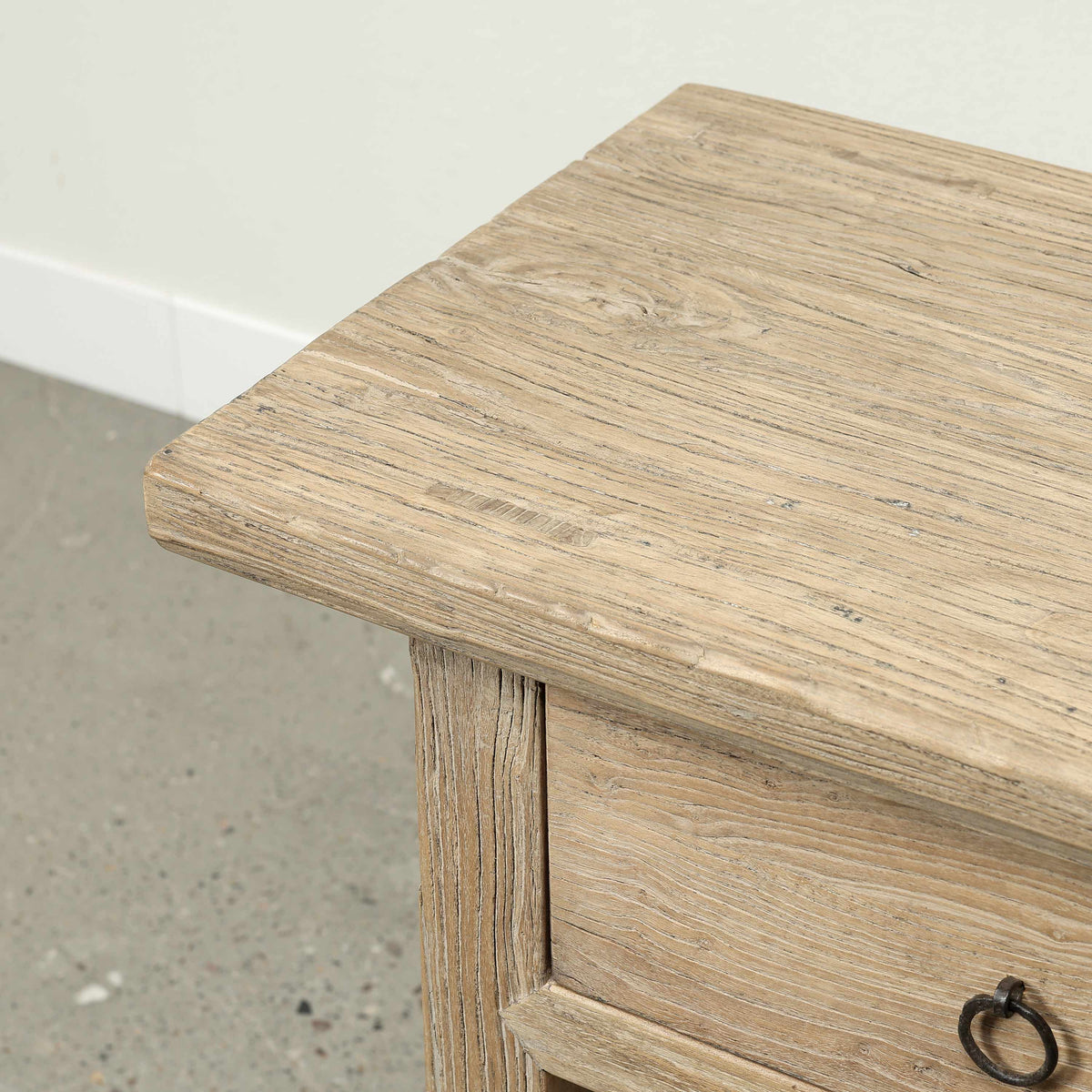 Approx 43" Wide Console with Two Drawers Weathered Natural