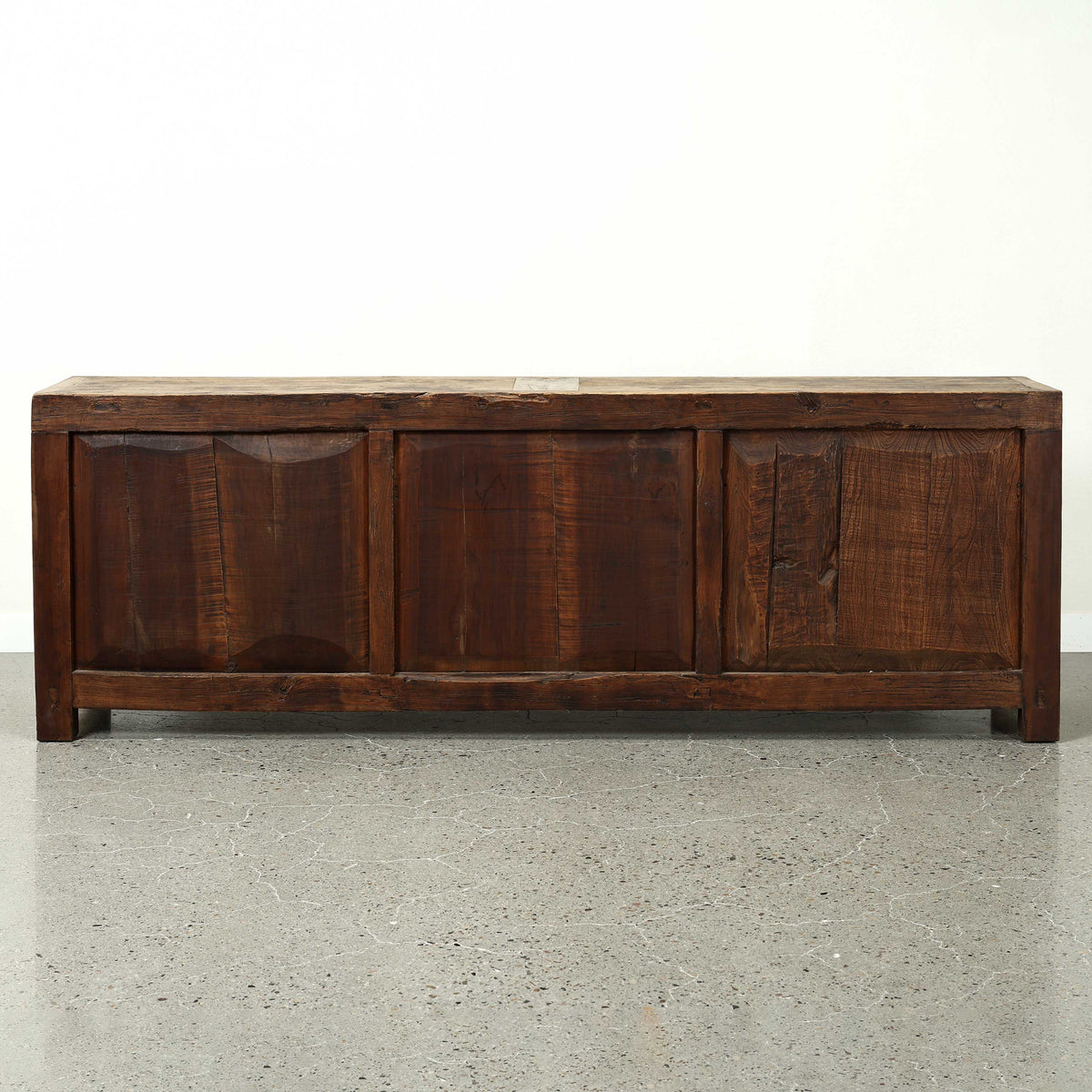 Approx. 107" Wide Vintage Countertable with 6 Drawers, Walnut Wood Weathered Natural