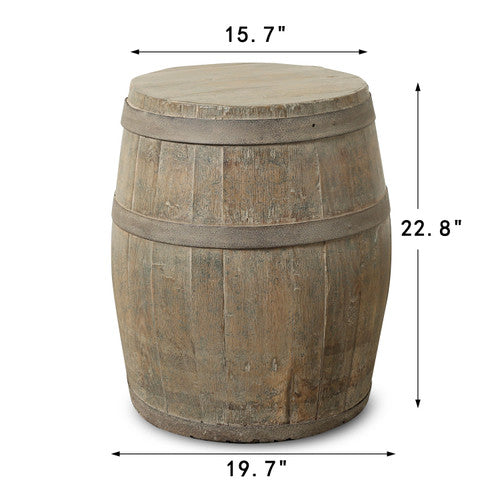 Approx. 22 Inches High Vintage Beer Barrel Accent Table (size and finishes vary) image 2