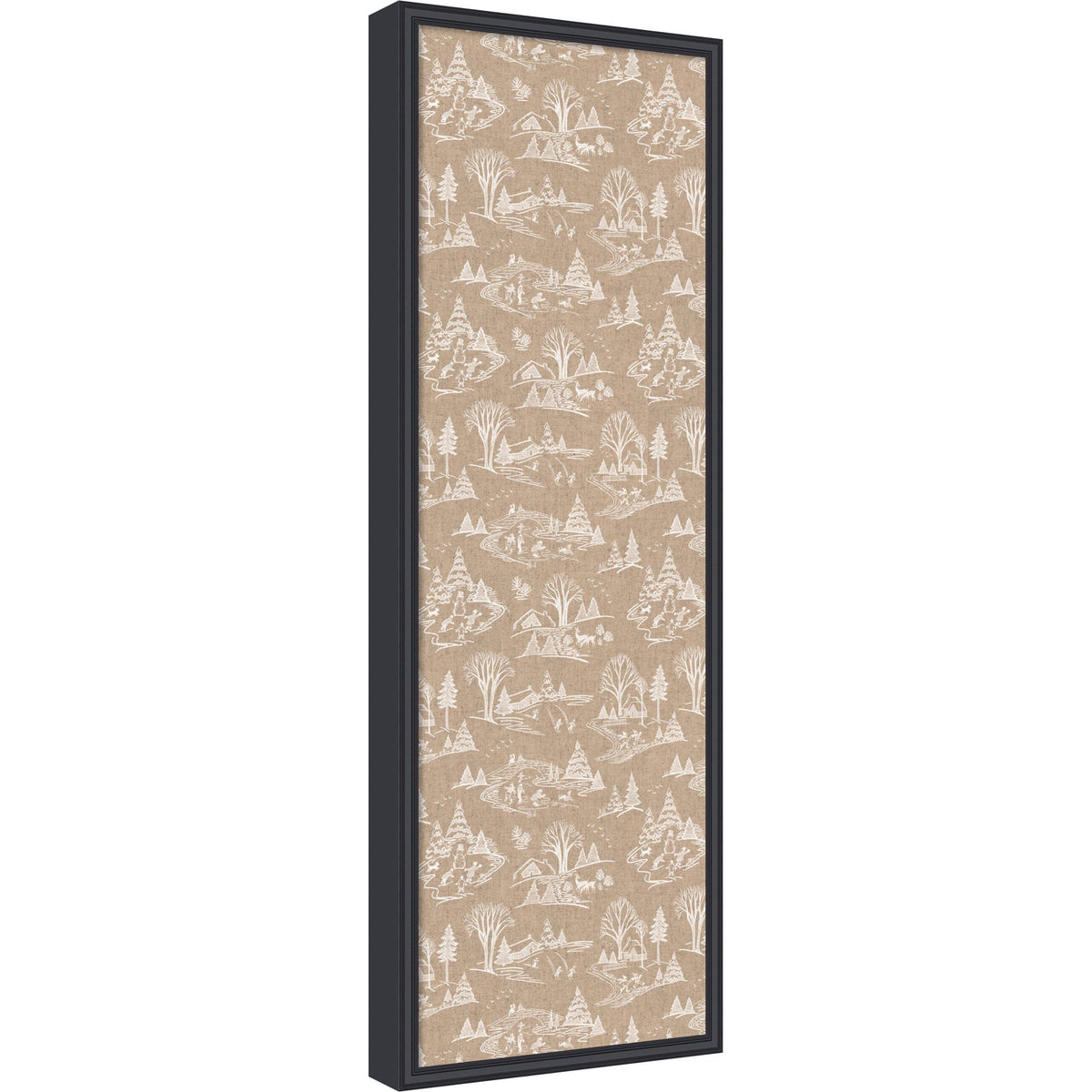 Framed Fabric Magnetic Board Wonderland White Toile Wall Organization