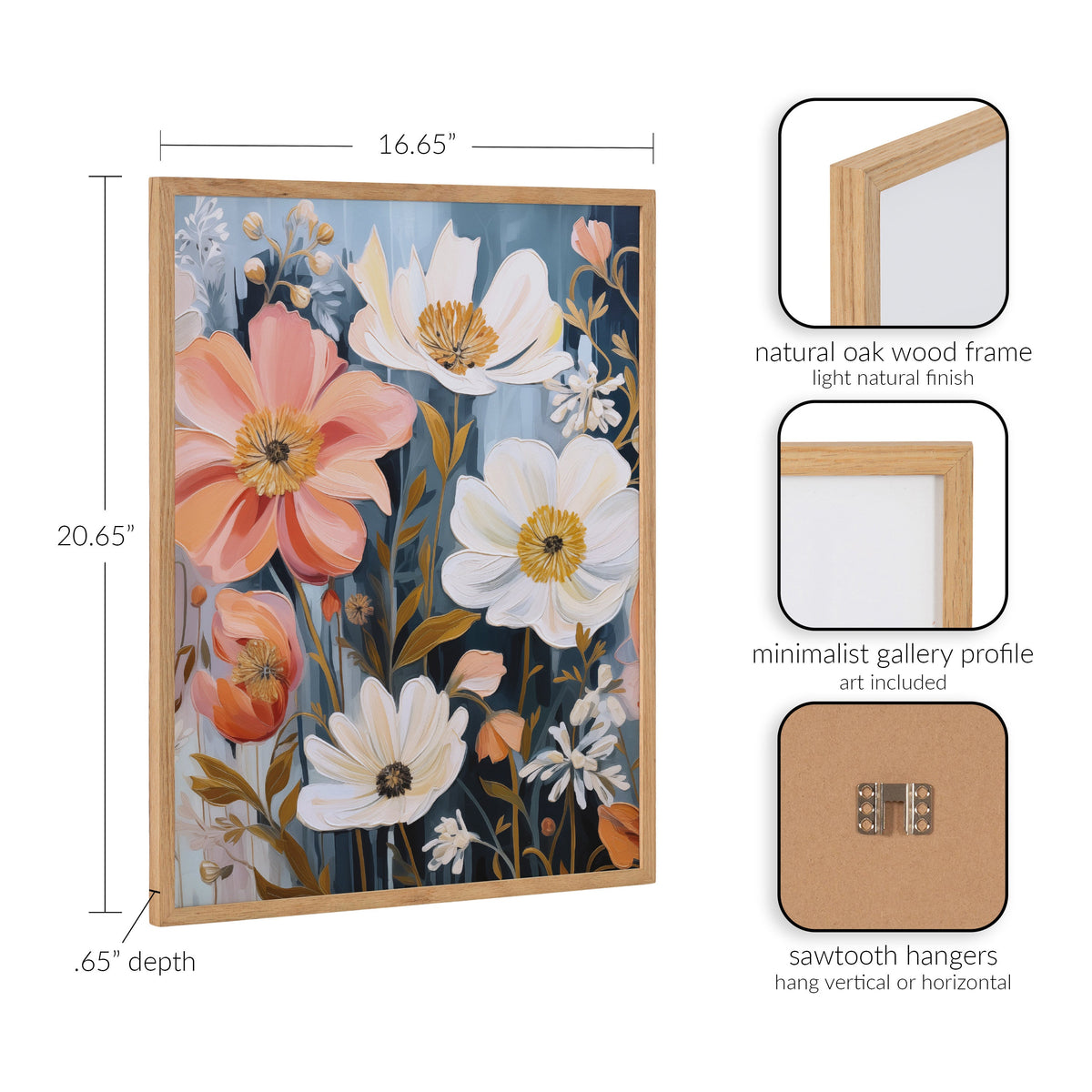 Gallery Boho Flowers in Muted Neutrals Print by The Creative Bunch Studio