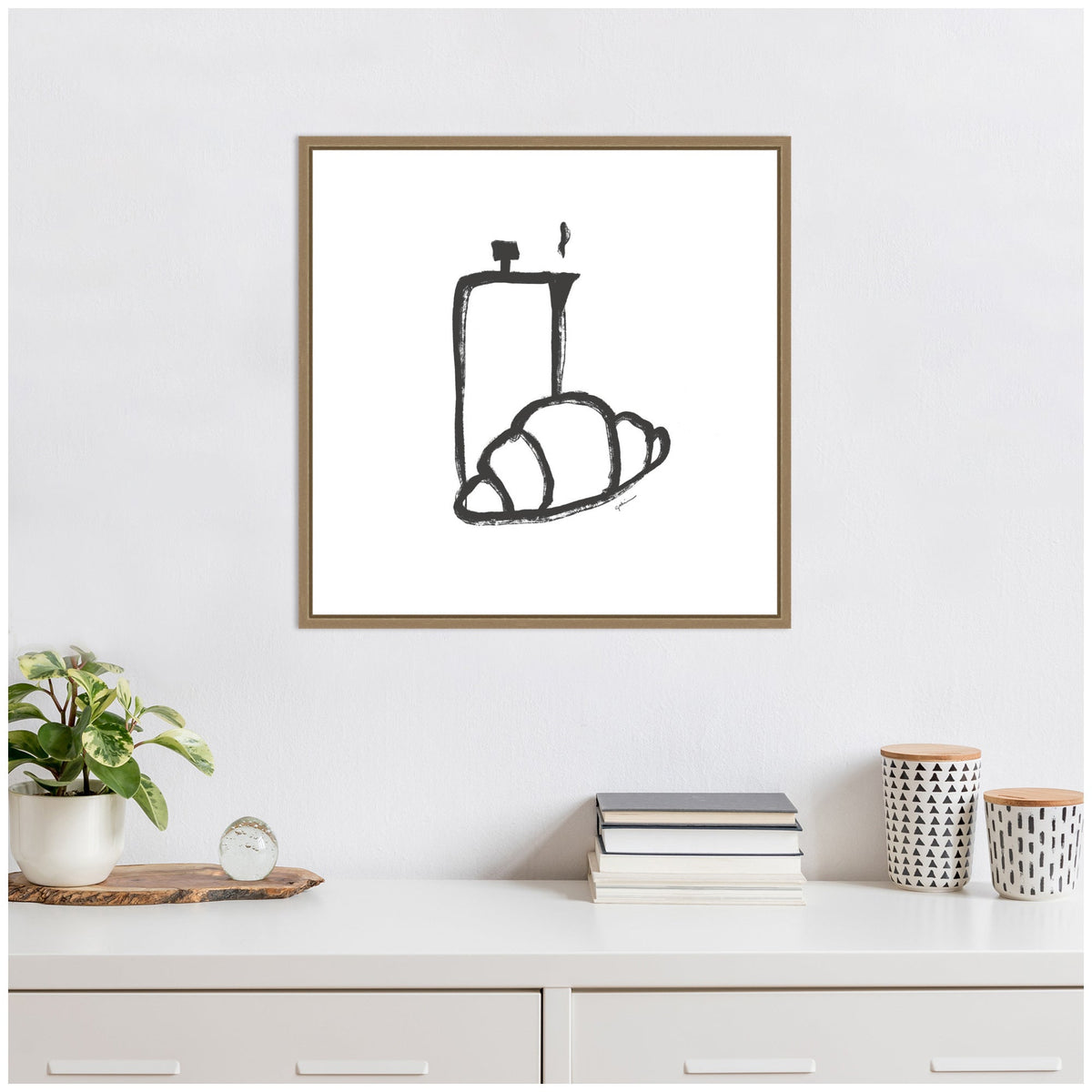 Breakfast Club No. 2 by Gabrielly Guedes Framed Canvas Wall Art Print