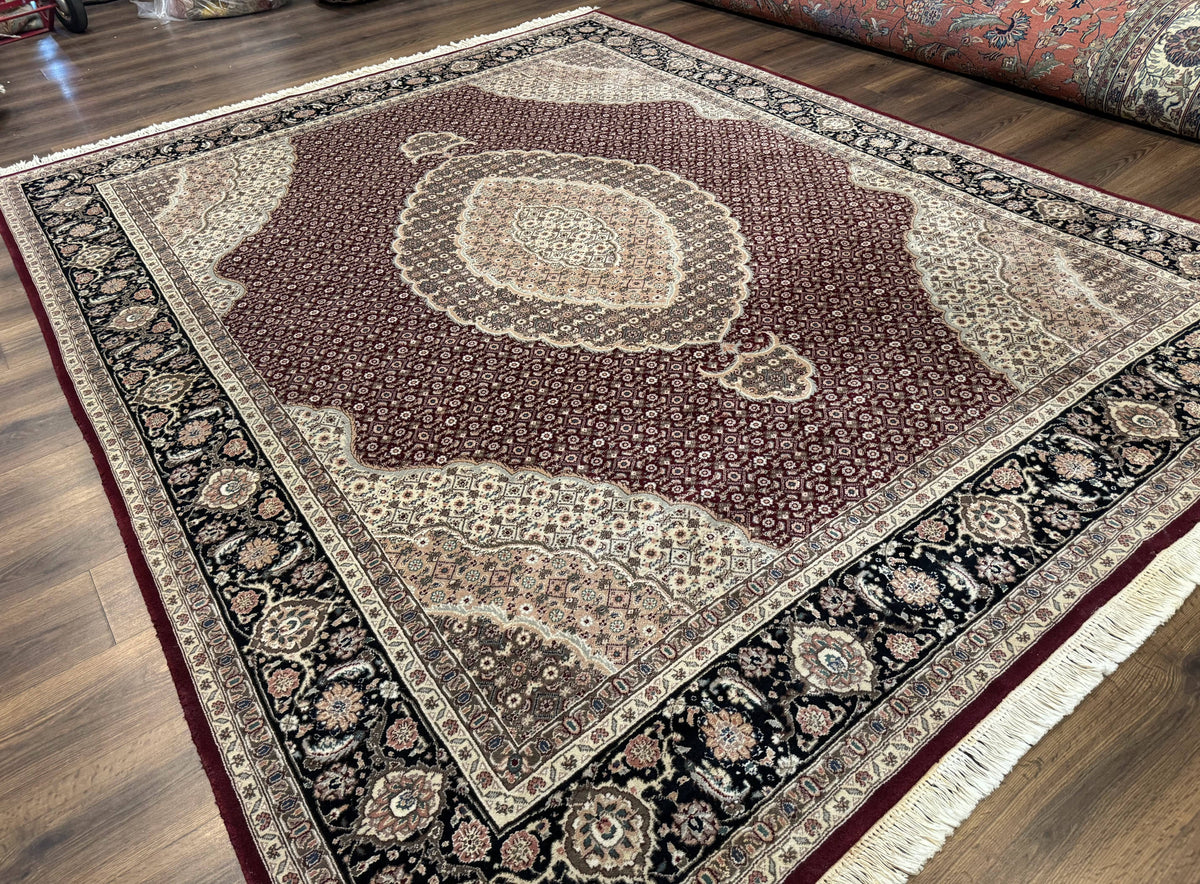 Sino Persian Rug 8x10, Herati, Elegant Oriental Carpet, Dark Maroon - Jewel Rugs, view 12