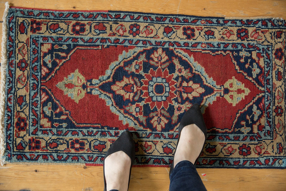 1.5x3 Vintage Heriz Rug Mat