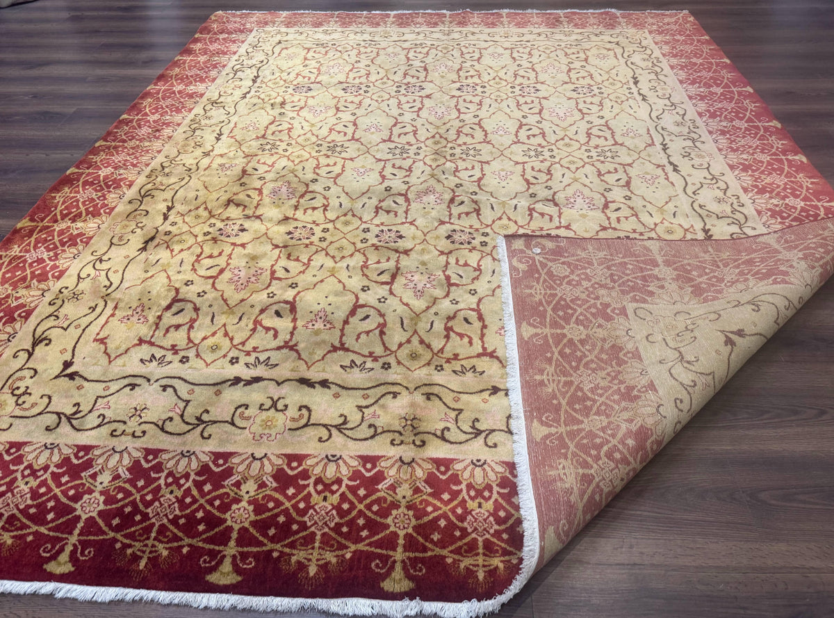 Pak Persian Rug 8x10, Allover Pattern, Gold-Tan, Fine 200 KPSI - Jewel Rugs, view 12