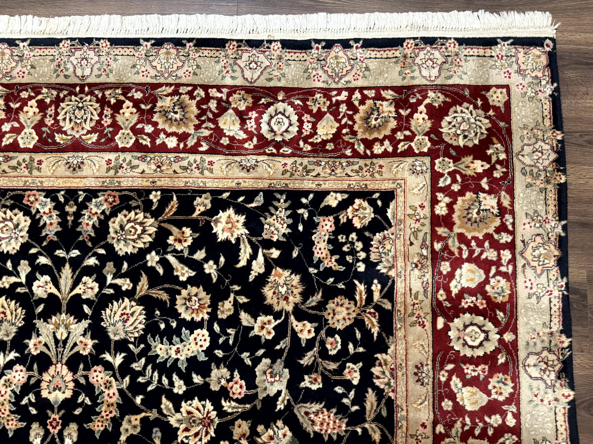 Sino Persian Rug 8x10, Black and Red, Floral Allover - Jewel Rugs, view 7