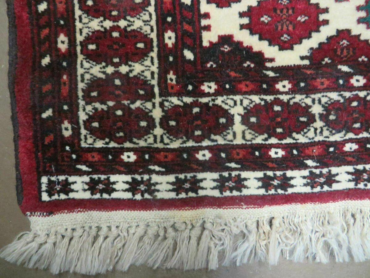 3' X 4' Vintage Handmade Pakistan Bokhara Turkoman Balouch Wool Rug Mat Nice - Jewel Rugs, view 9