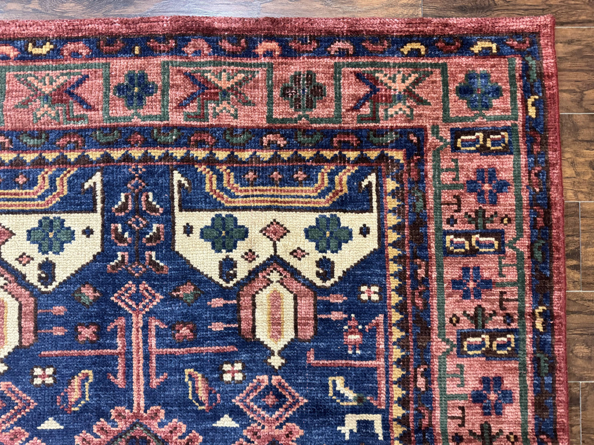 Persian Tribal Heriz Design Rug 6x9, Pottery Barn Rug, Hand Knotted Wool Vintage Rug - Jewel Rugs, view 8