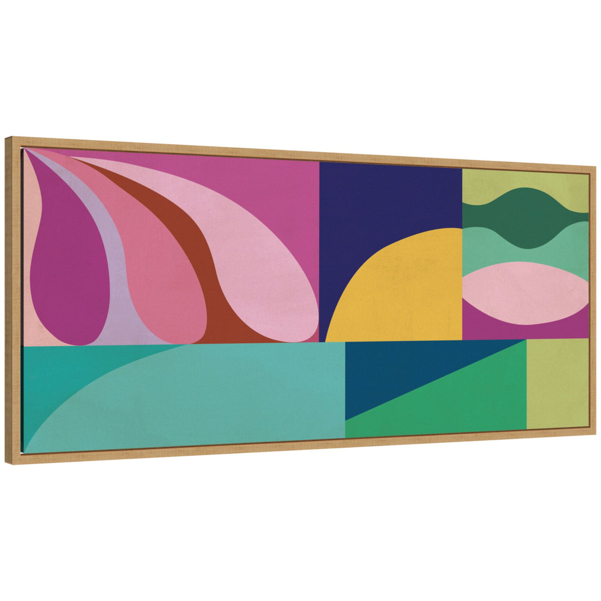 Abstract 02 Panel 1 by Rachel Lee Framed Canvas Wall Art Print