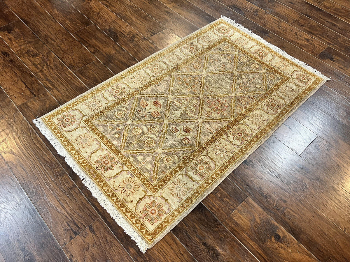 Pakistani Peshawar Rug 3x5, Safavieh Wool Handmade Hand Knotted Vintage Rug, Panel Design 3 x 5 Oriental Carpet - Jewel Rugs, view 3