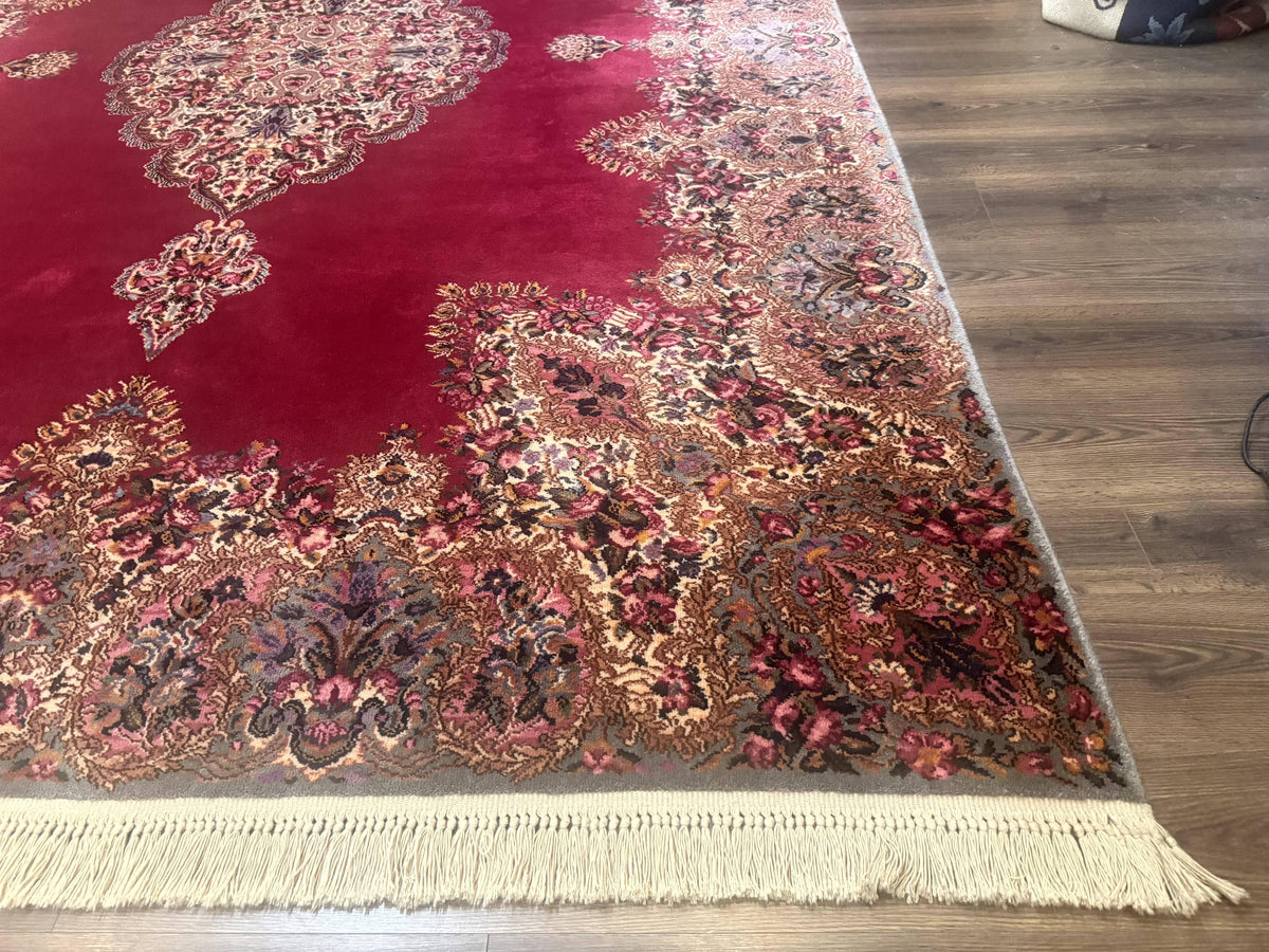 Karastan Rug 8.8 x12 Red Kirman #762, Original 700 Series, Vintage Karastan Carpet, Discontinued Karastan Rug, Karastan Wool Area Rug - Jewel Rugs, view 10