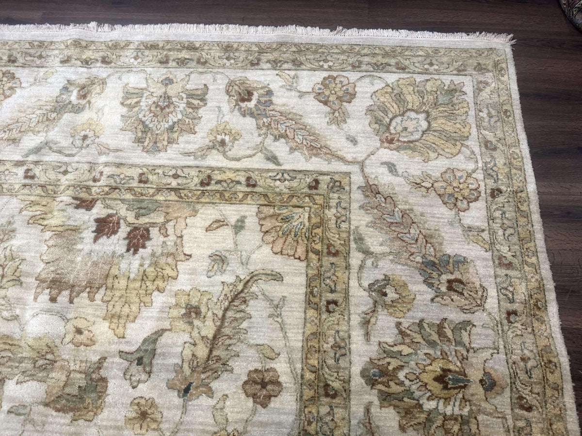 Palace Size Rug 12x15, Neutral Light Colors, Oat, Peshawar Chobi Oushak Rug, Handmade Wool Rug - Jewel Rugs, view 8