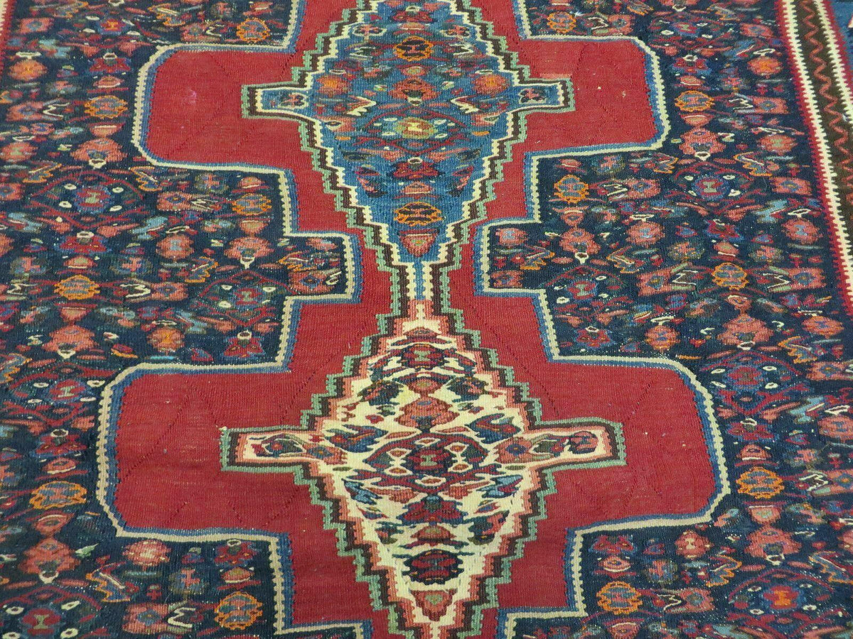4' X 5' Antique Handmade Turkish Wool Kilim Flat weave Rug Blanket Tribal - Jewel Rugs, view 5