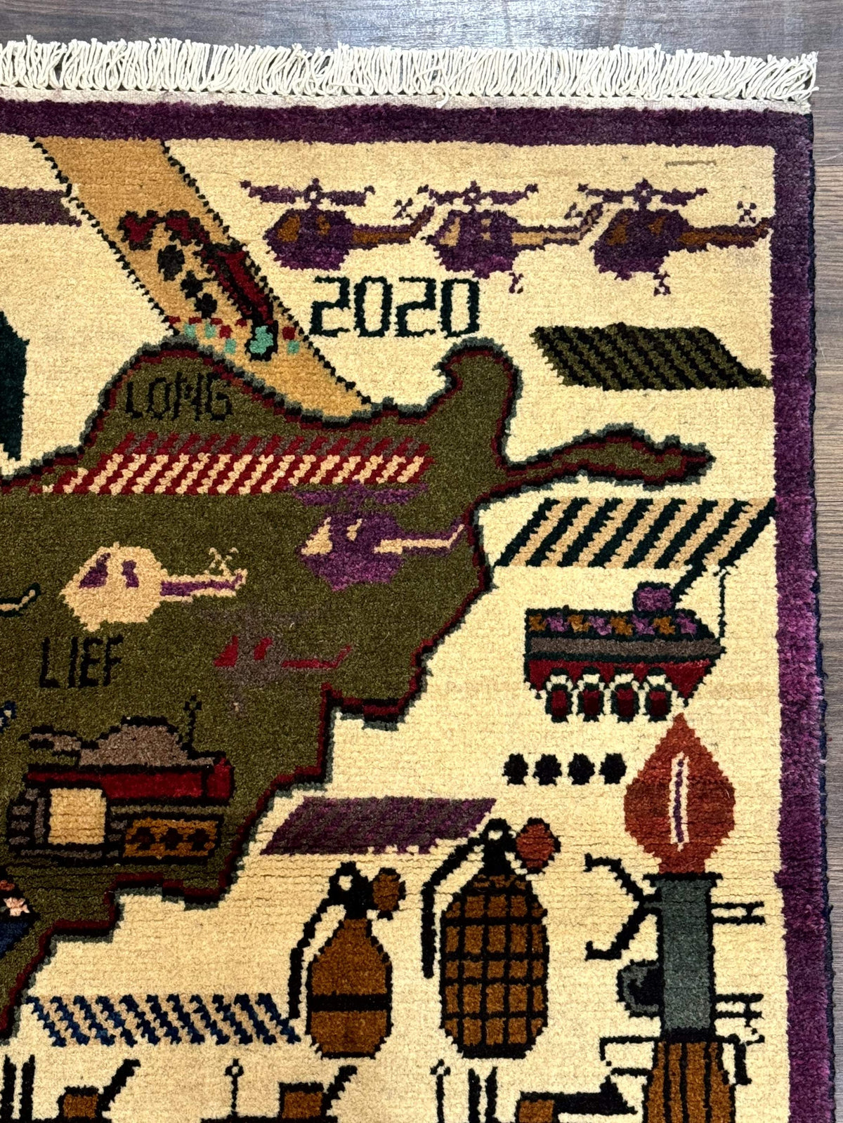 Small Afghan War Rug, Collectible, Wool - Jewel Rugs, view 8