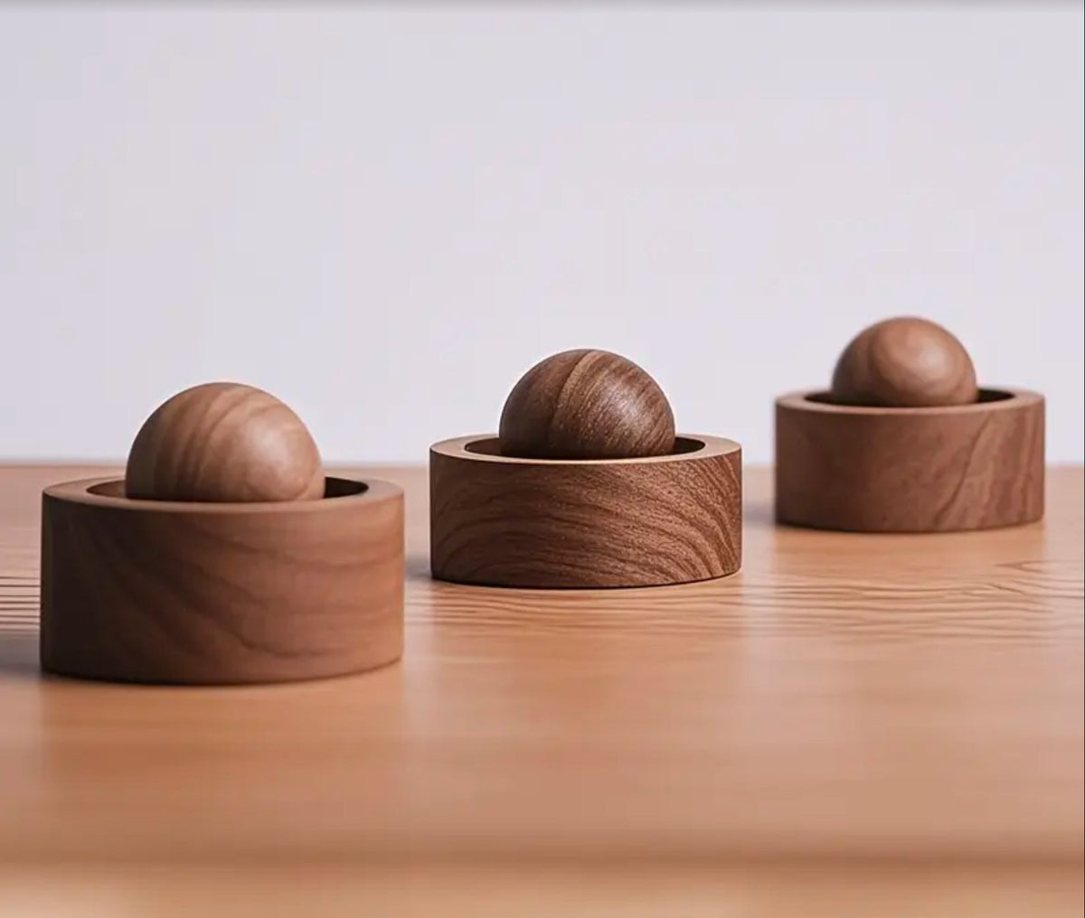 Walnut Wood Sphere Passive Diffuser - Source by Studio Skara, view 5