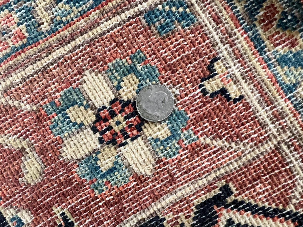 Peshawar Rug 5x7, Wool Hand Knotted Handmade Vintage Carpet, Serapi Design, Pakistani Rug 5 x 7 ft, Medium Sized, Geometric Rug - Jewel Rugs, view 12
