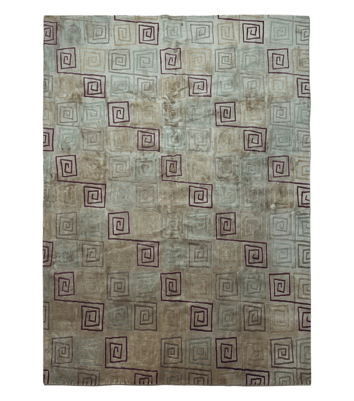 8' X 11' Modern Tibetan Nepal Art Deco Chinese Handmade Wool Silk Rug Abstract - Jewel Rugs