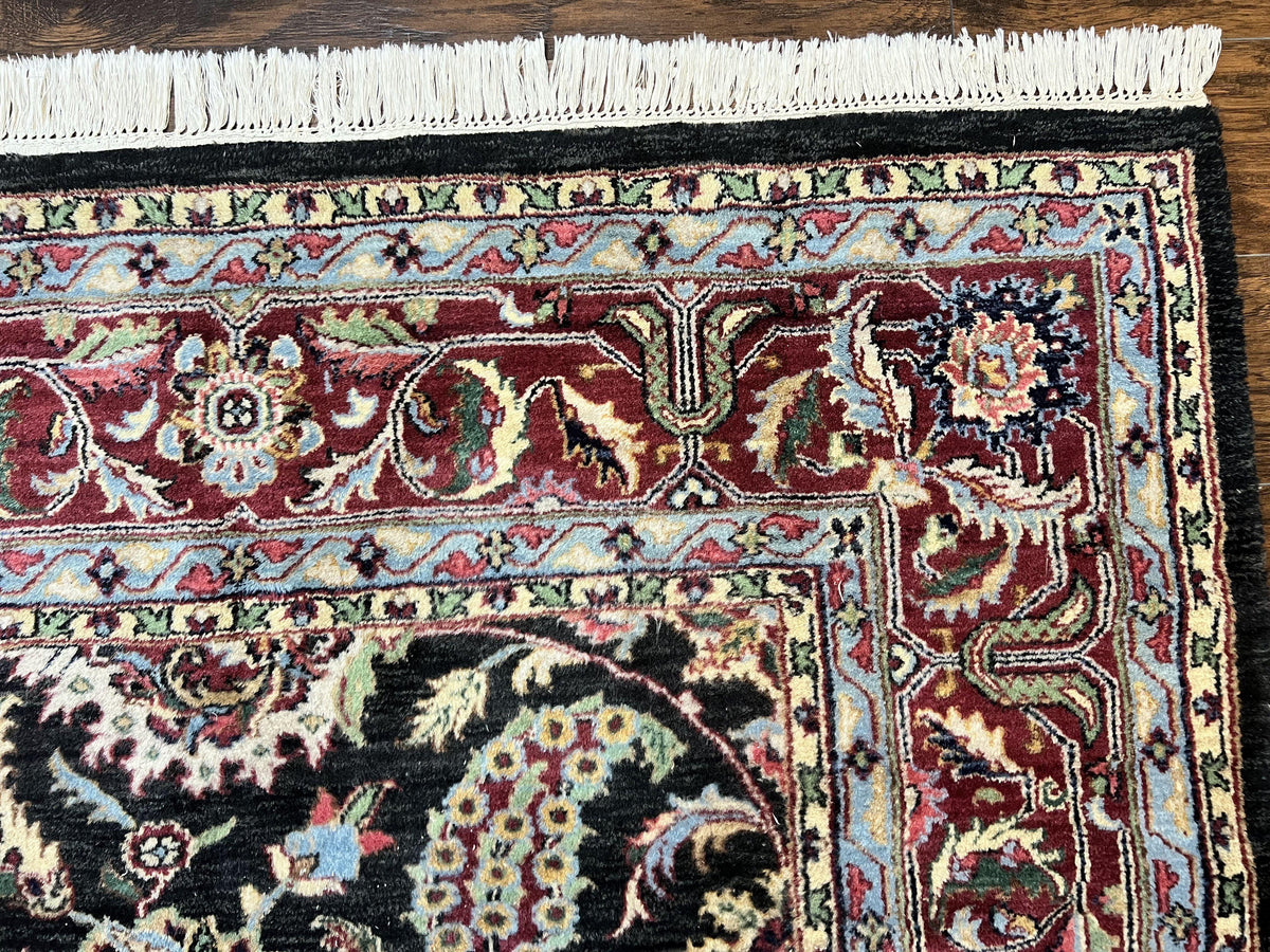 Indo Persian Rug 8x10, Nourison Carpet, Floral, Hand Knotted Vintage Wool Rug - Jewel Rugs, view 7