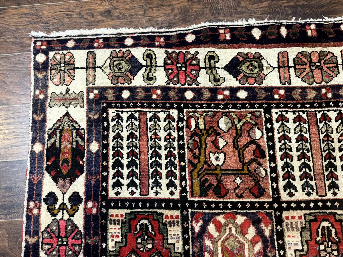 Persian Bakhtiari Tribal Rug 7x10, Panel Design, Semi Antique - Jewel Rugs, view 7