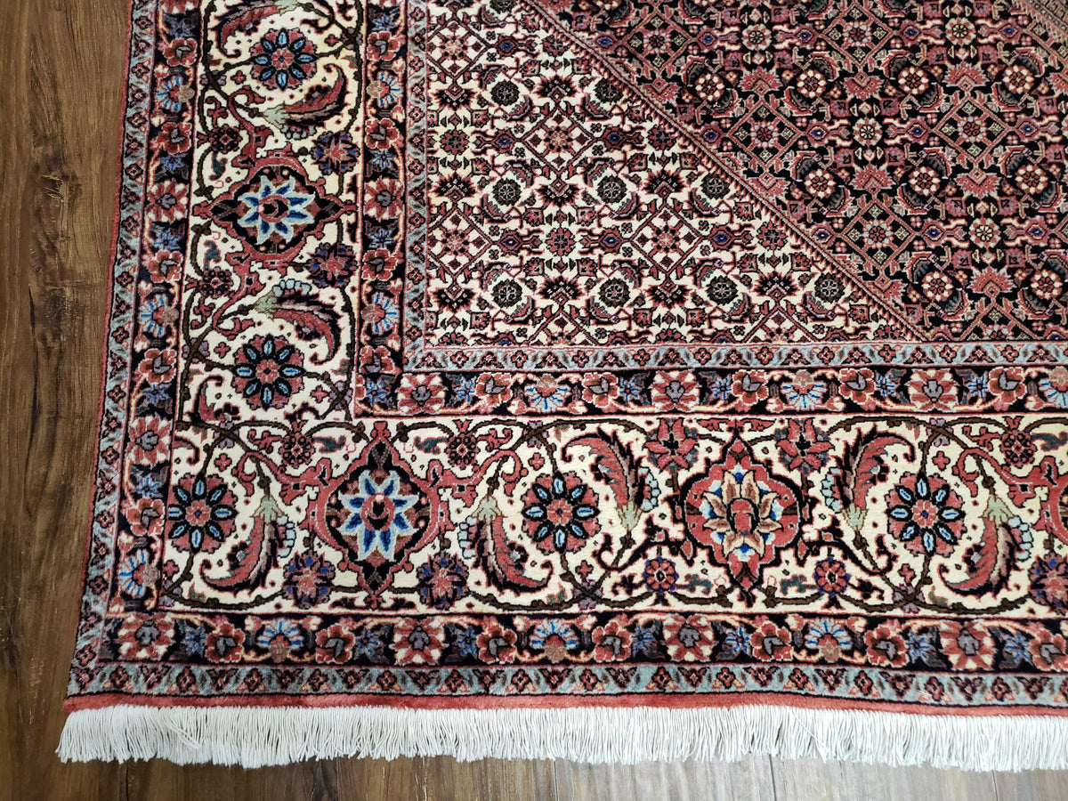 Stunning Persian Bijar Rug 8x11 - Herati Mahi Pattern - Jewel Rugs, view 8
