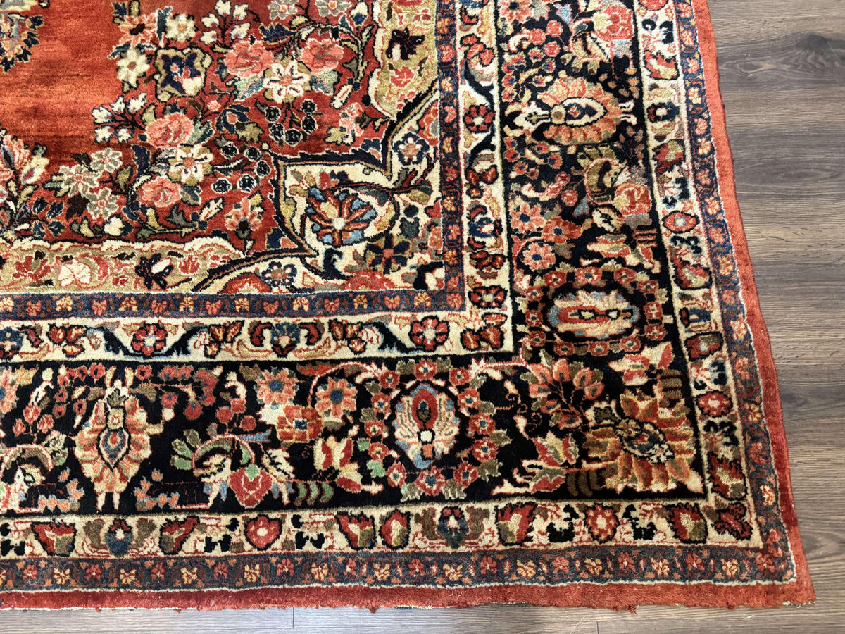 Antique Persian Sarouk Rug 9x12 - Jewel Rugs, view 9