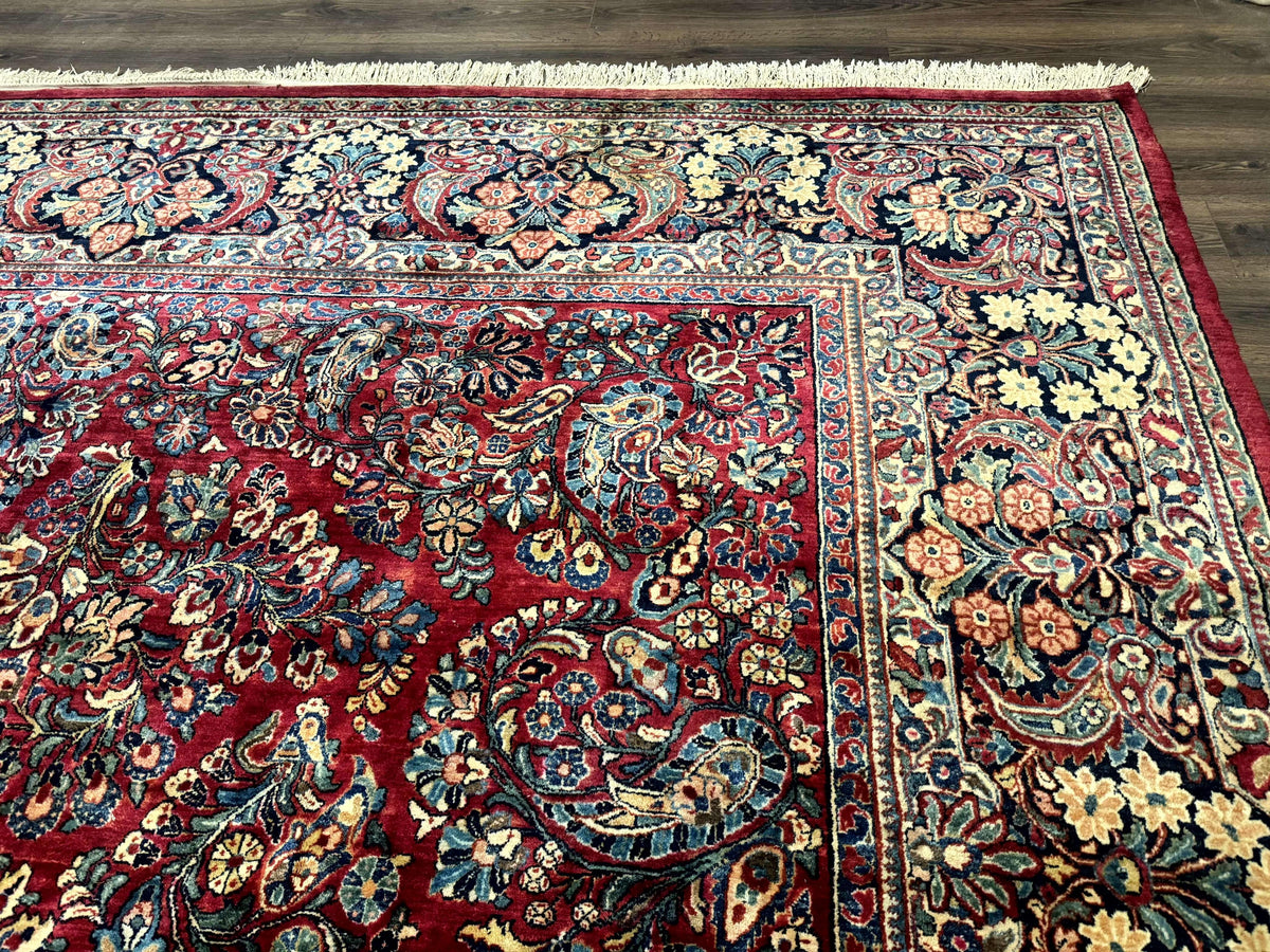 Palace Size Antique Persian Sarouk Rug 12x18 - Jewel Rugs, view 8